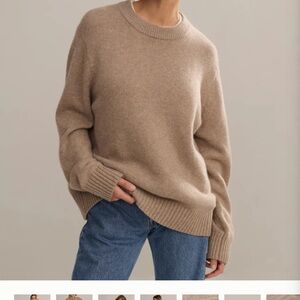 Elegant Tan Women's Crew Neck Sweater
